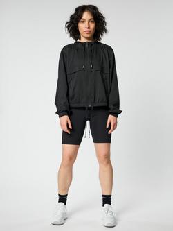 Girlfriend Collective Allie Hoodie Windbreaker, Black, Black