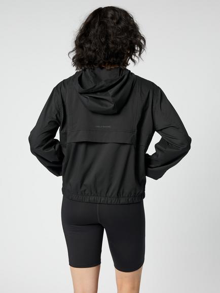 Girlfriend Collective Allie Hoodie Windbreaker, Black - view 2, Black