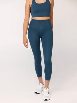 Girlfriend Collective Compressive High Rise 7/8 Leggings - view 2, Blue