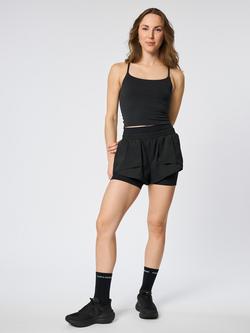 Girlfriend Collective Fallon Trail Shorts, Black, Black