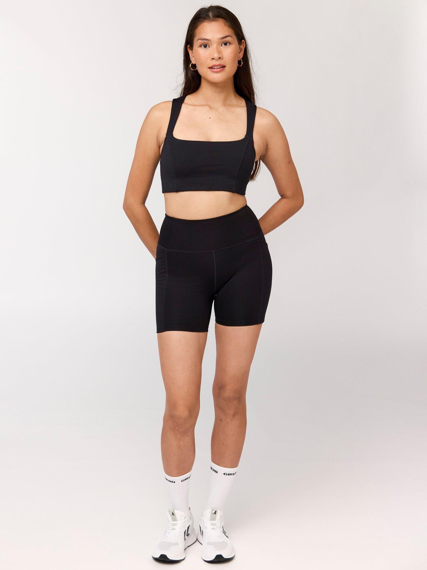 Product image 1 of 9, which shows Girlfriend Collective Pocket Running Shorts, Black, XS