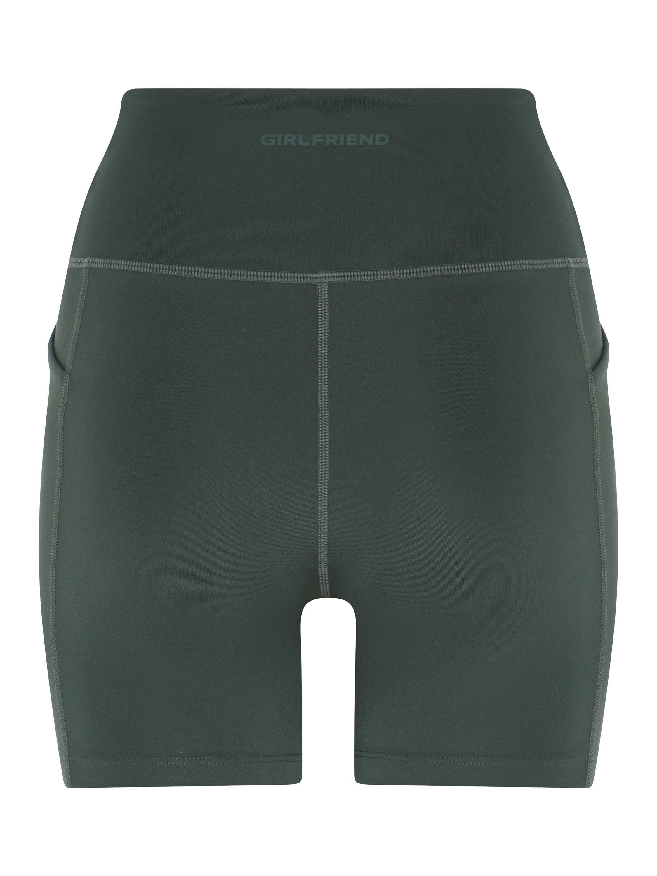 Product image 7 of 8, which shows Girlfriend Collective Pocket Running Shorts, Jungle, XS