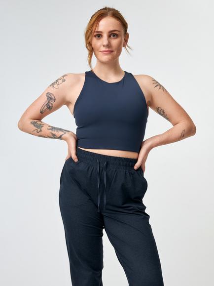 Girlfriend Collective Dylan Tank Sports Bra, Midnight