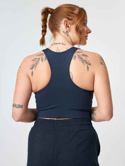 Girlfriend Collective Dylan Tank Sports Bra - view 2, Midnight
