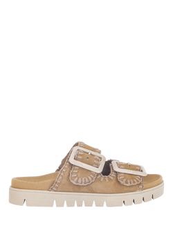 Gabor Elspeth Whipstitch Suede Mule Sandals, Sattel, Sattel