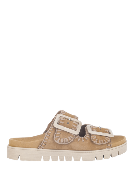 Gabor Elspeth Whipstitch Suede Mule Sandals, Sattel, Sattel