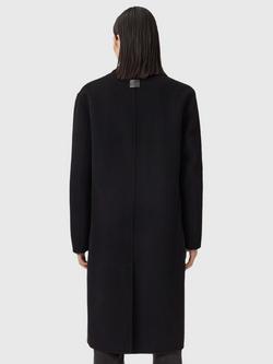 AllSaints Brax Wool Blend Overcoat - view 2, Black