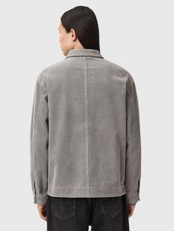 AllSaints Castleford Organic Cotton Shacket - view 2, Grey