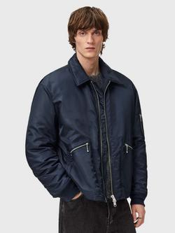 AllSaints Fallon Bomber Jacket, Blue, Blue