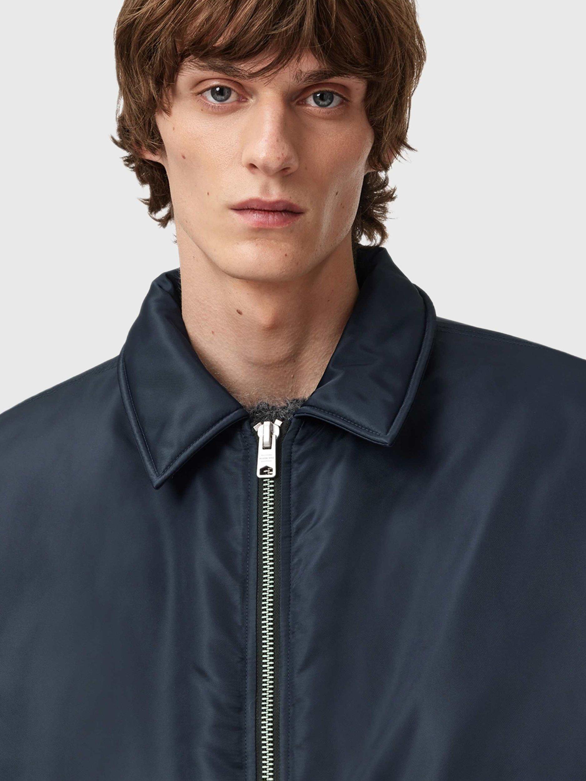 Product image 5 of 5, which shows AllSaints Fallon Bomber Jacket, Blue, L