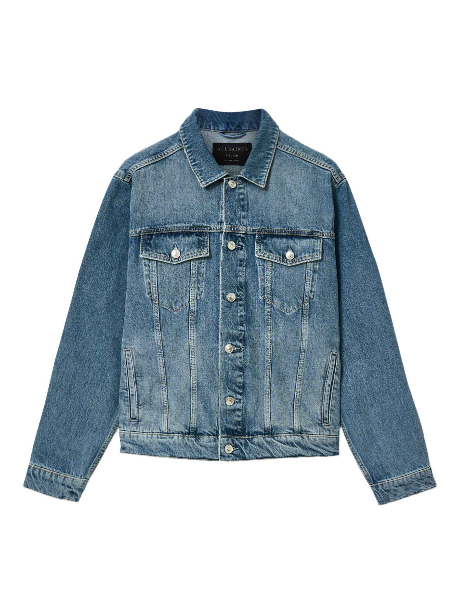 Product image 4 of 8, which shows AllSaints Inveroy Denim Jacket, Washed Indigo, L