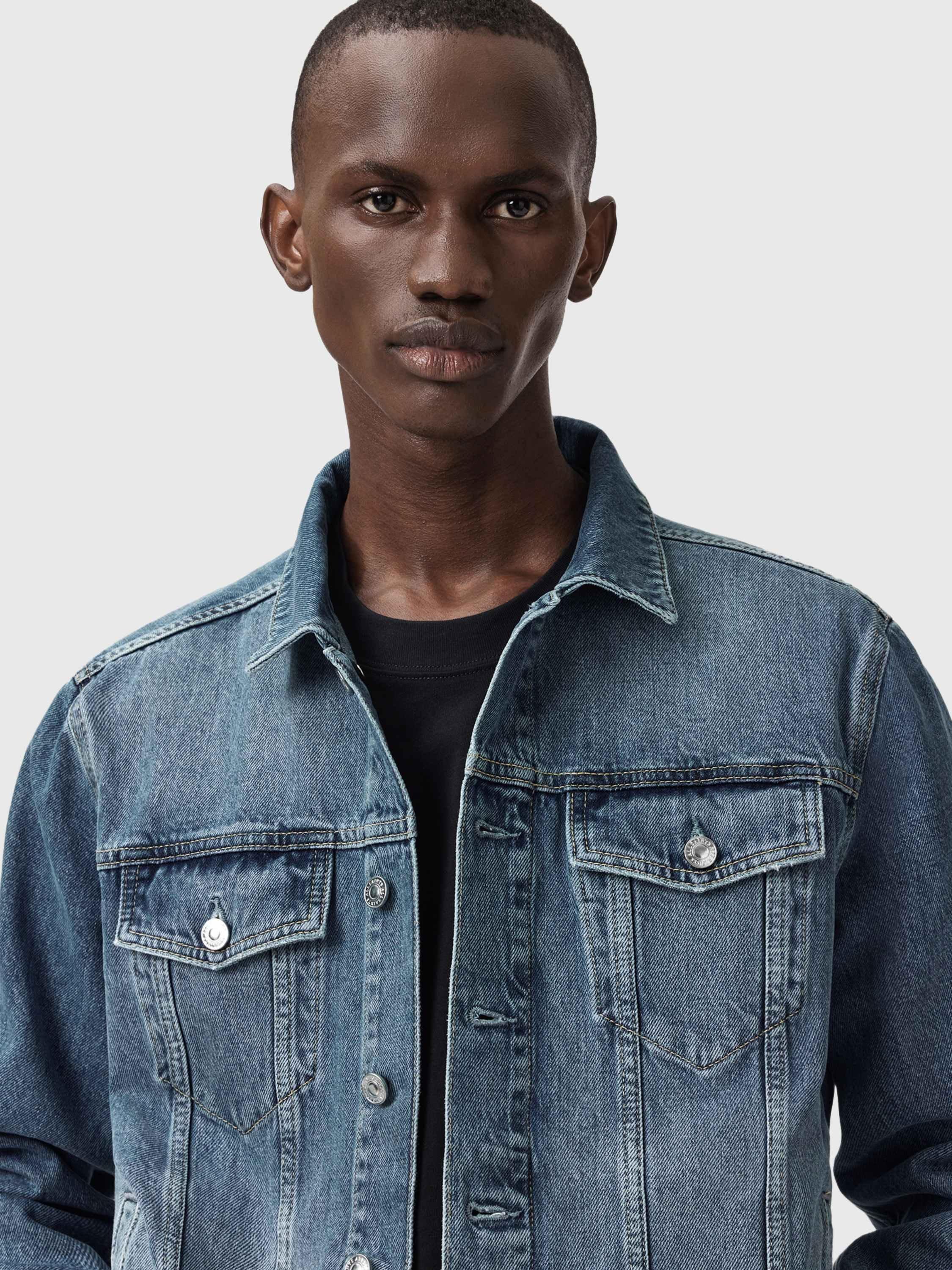 Product image 5 of 8, which shows AllSaints Inveroy Denim Jacket, Washed Indigo, L