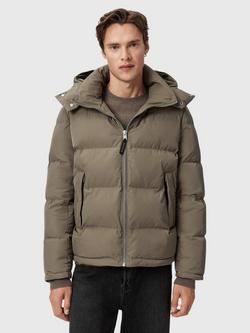 AllSaints Marlo Relaxed Quilted Puffer Jacket, Gull Brown, Gull Brown