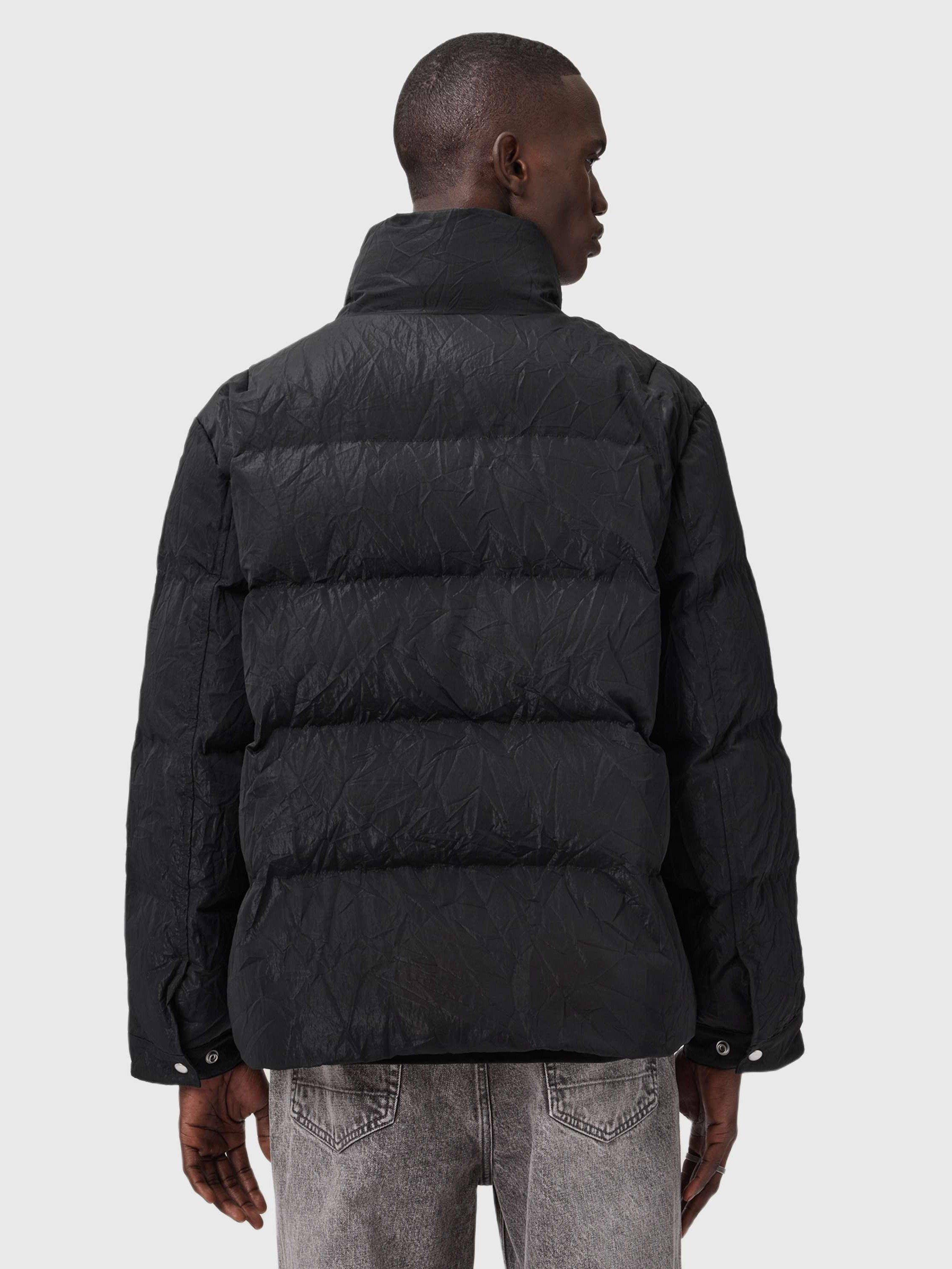 Product image 2 of 7, which shows AllSaints Pulse Quilted Zip Front Jacket, Black, L