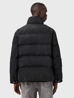 AllSaints Pulse Quilted Zip Front Jacket, Black - view 2, Black