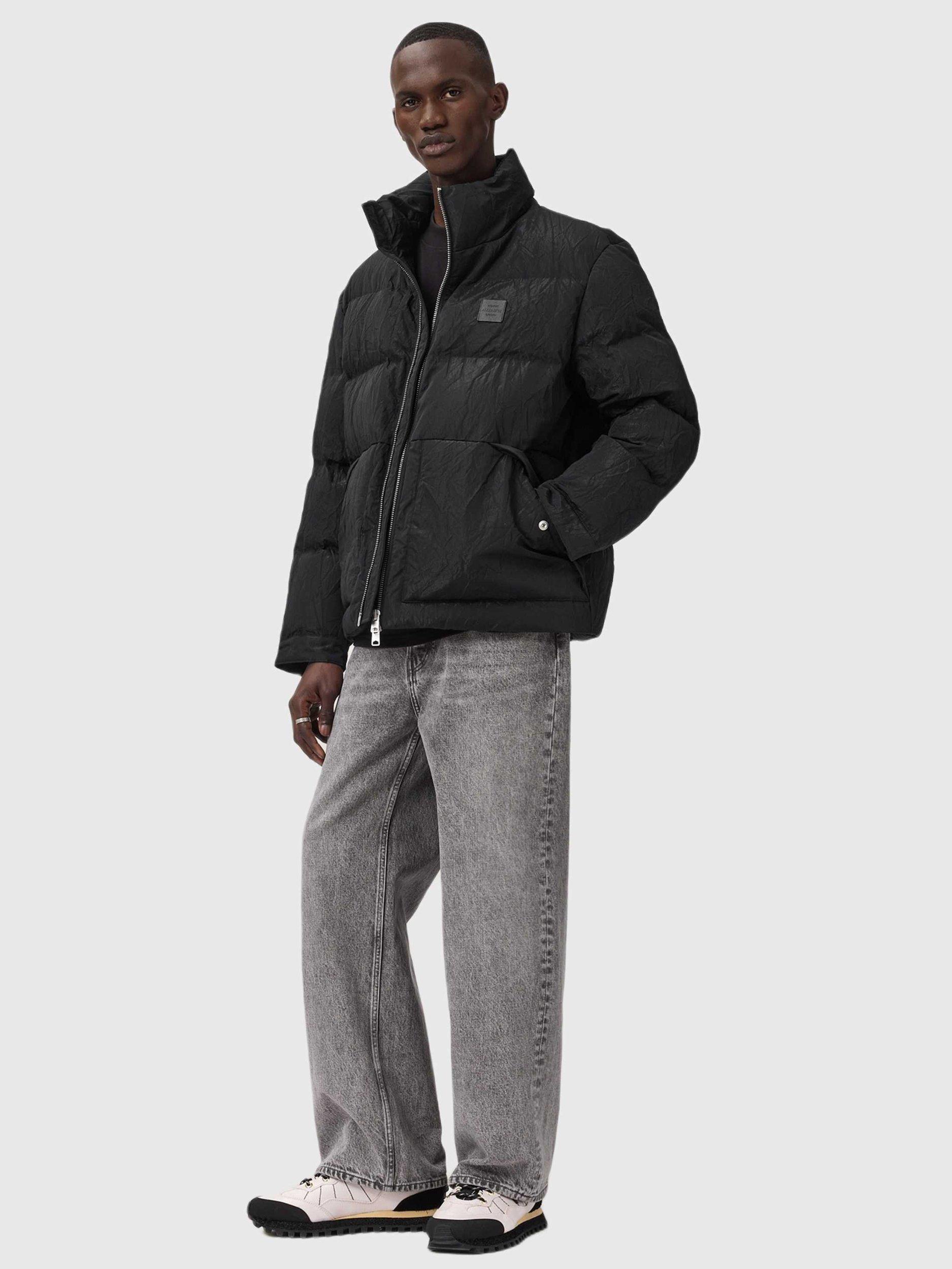 Product image 3 of 7, which shows AllSaints Pulse Quilted Zip Front Jacket, Black, L