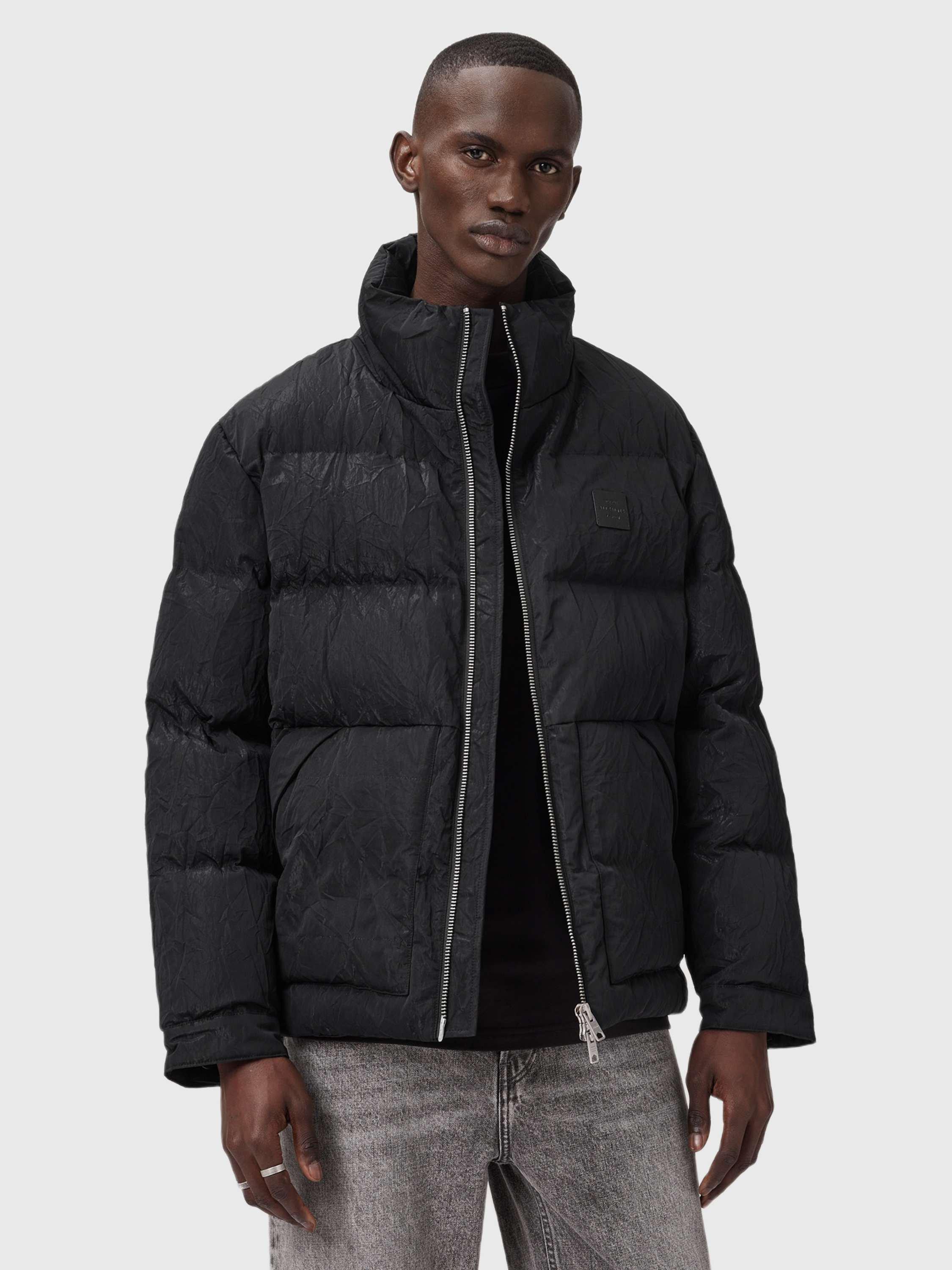 Product image 7 of 7, which shows AllSaints Pulse Quilted Zip Front Jacket, Black, L
