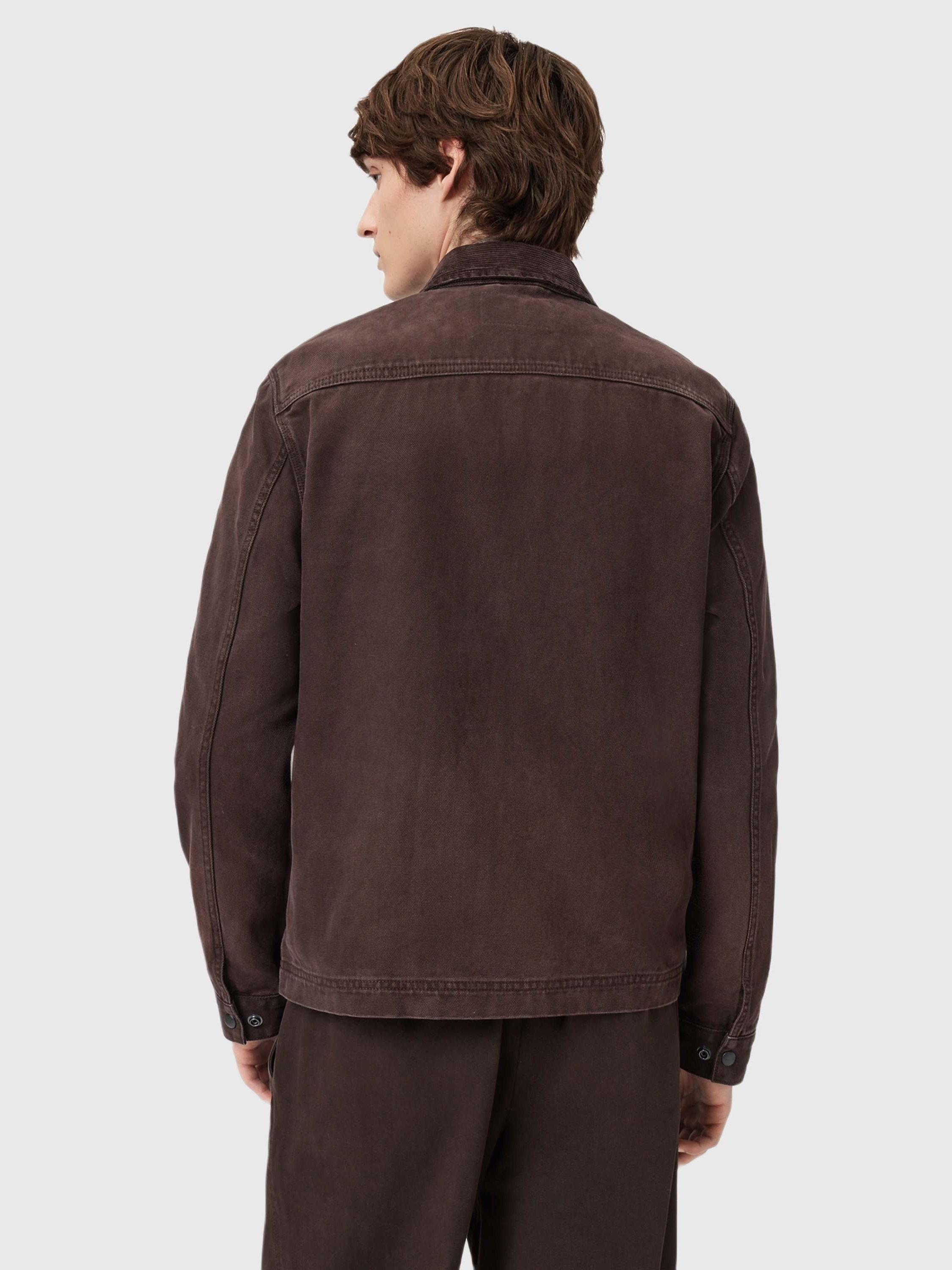 Product image 2 of 7, which shows AllSaints Rothwell Boxy Fit Utility Jacket, Birch Brown, L