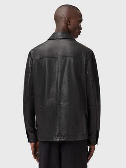 AllSaints Saxon Leather Jacket - view 2, Black