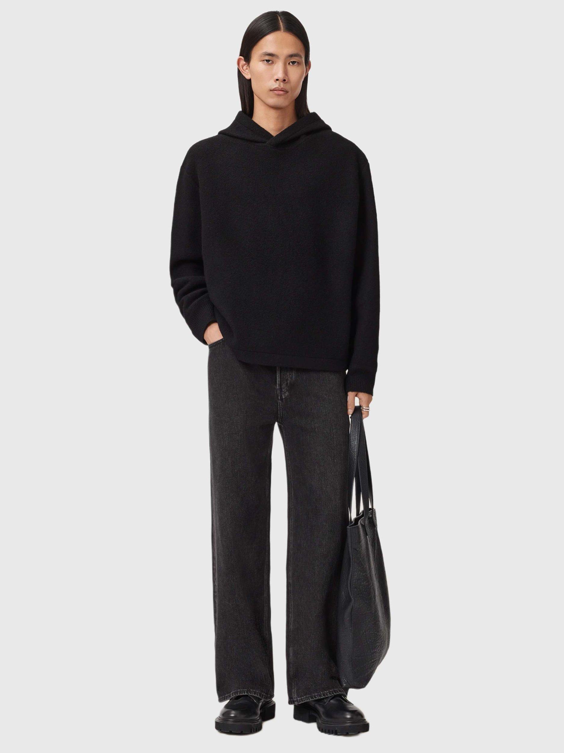 Product image 3 of 7, which shows AllSaints Marko Pure Wool Hoodie, Black, L