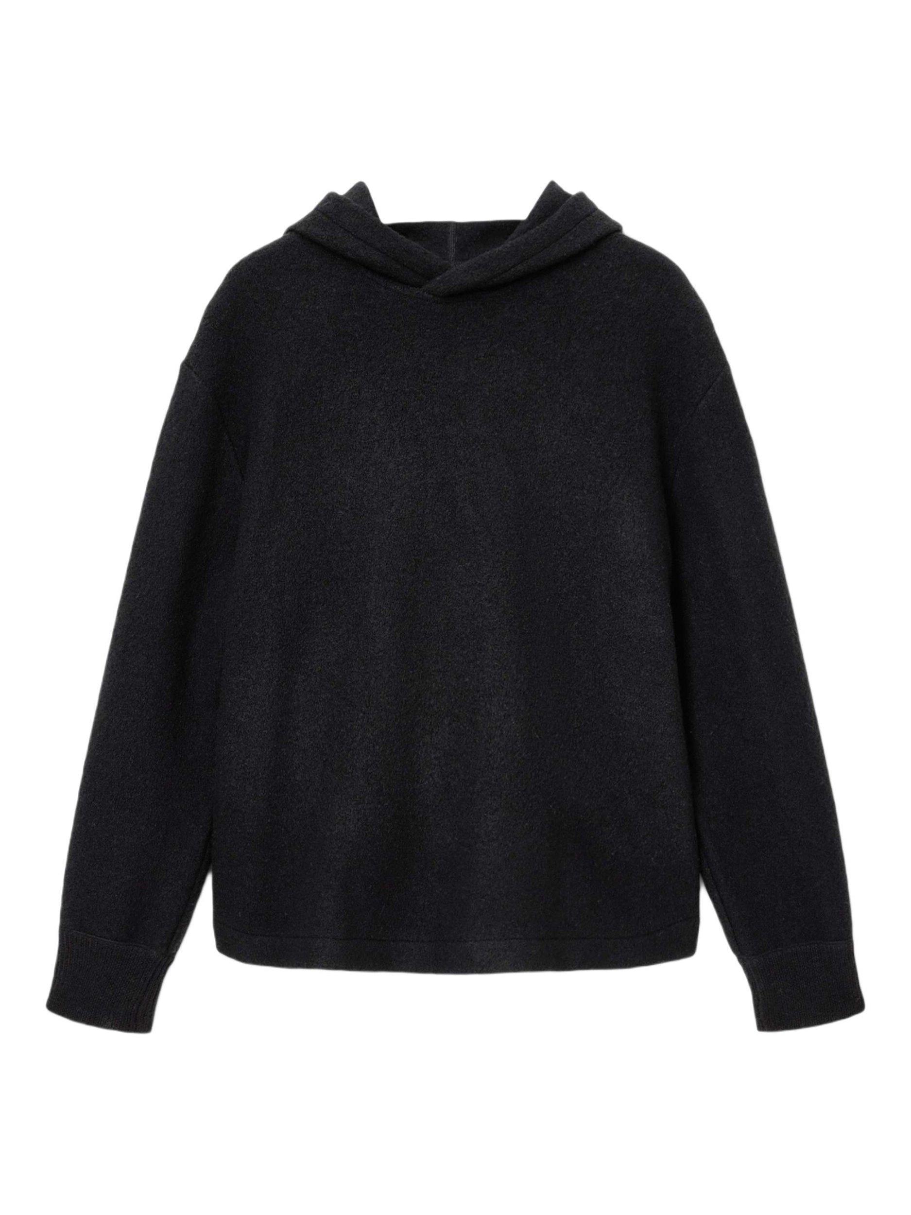 Product image 4 of 7, which shows AllSaints Marko Pure Wool Hoodie, Black, L