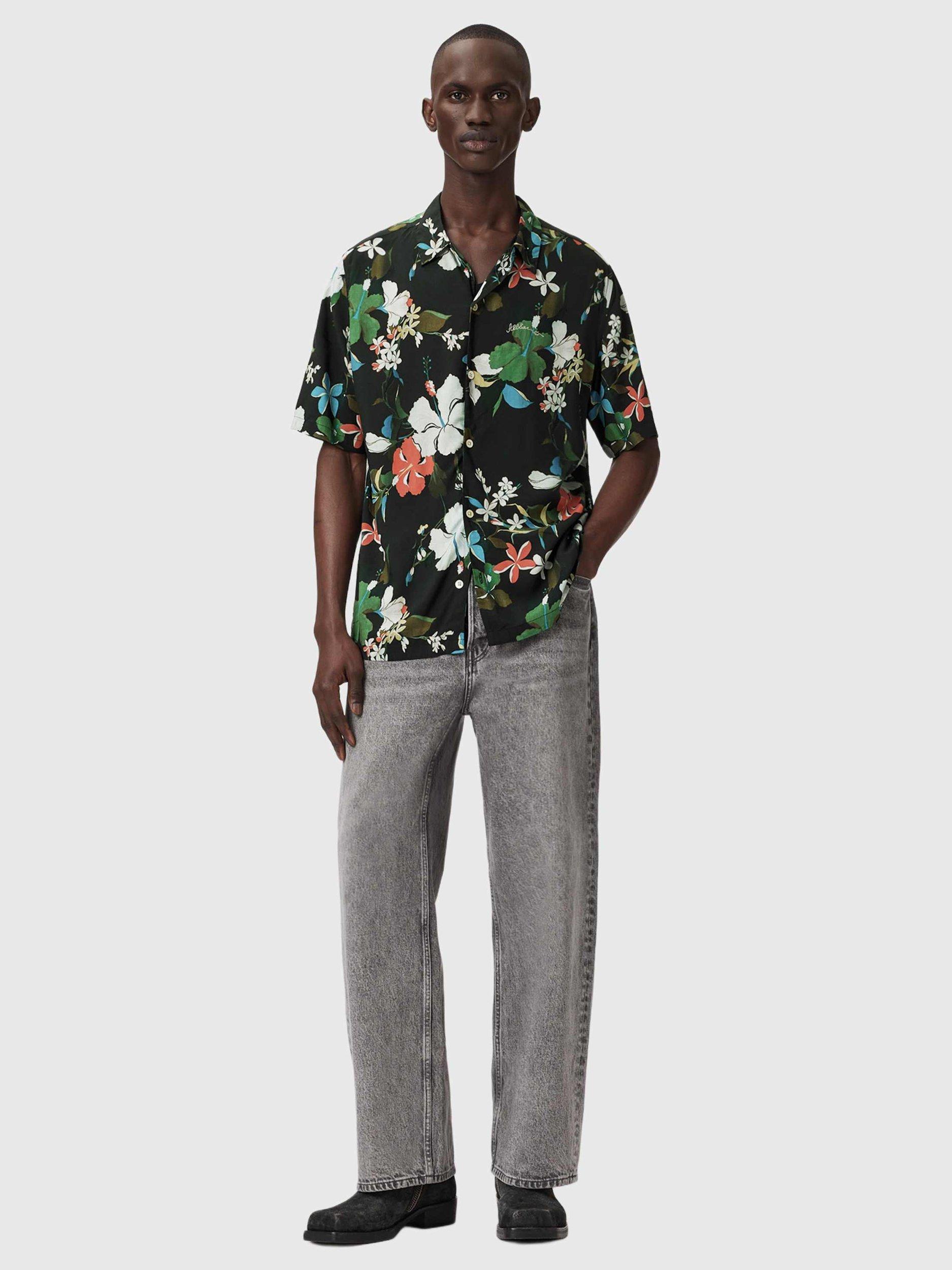 Product image 3 of 7, which shows AllSaints Viscose Regular Fit Floral Shirt