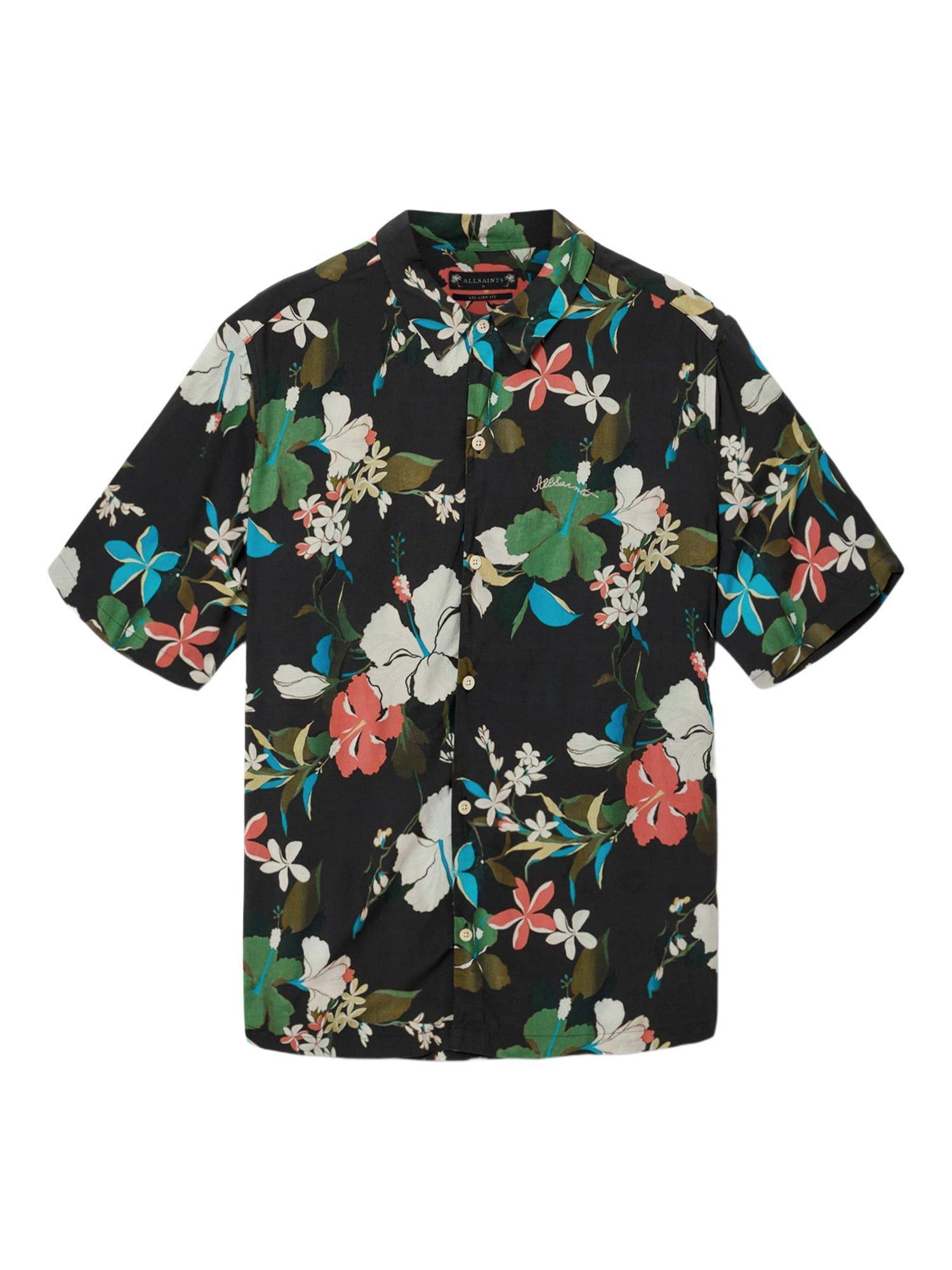 Product image 4 of 7, which shows AllSaints Viscose Regular Fit Floral Shirt