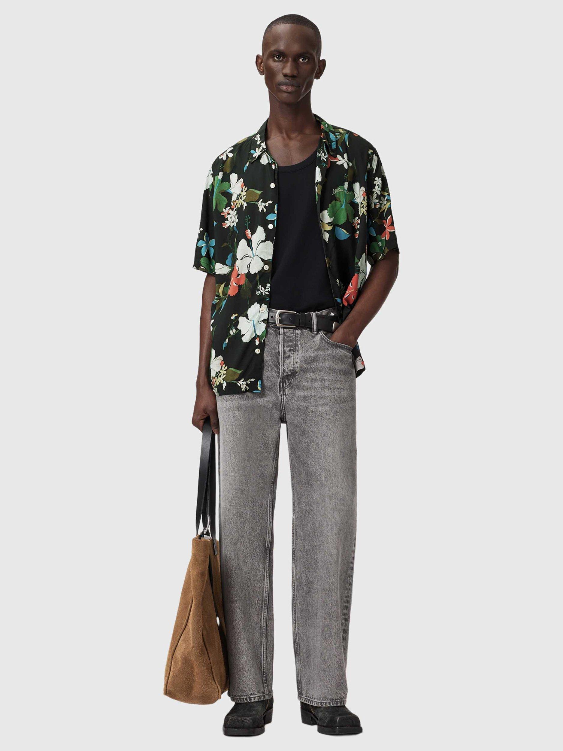 Product image 7 of 7, which shows AllSaints Viscose Regular Fit Floral Shirt