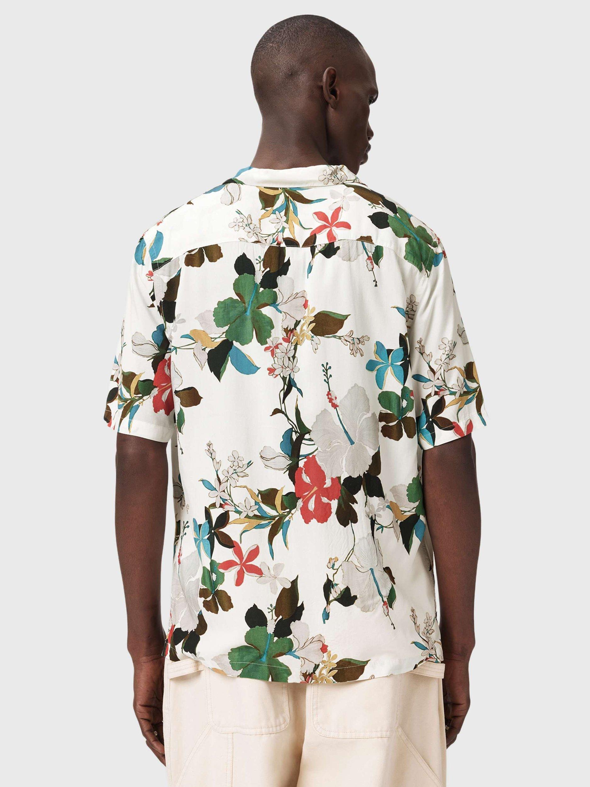 Product image 2 of 7, which shows AllSaints Viscose Regular Fit Floral Shirt