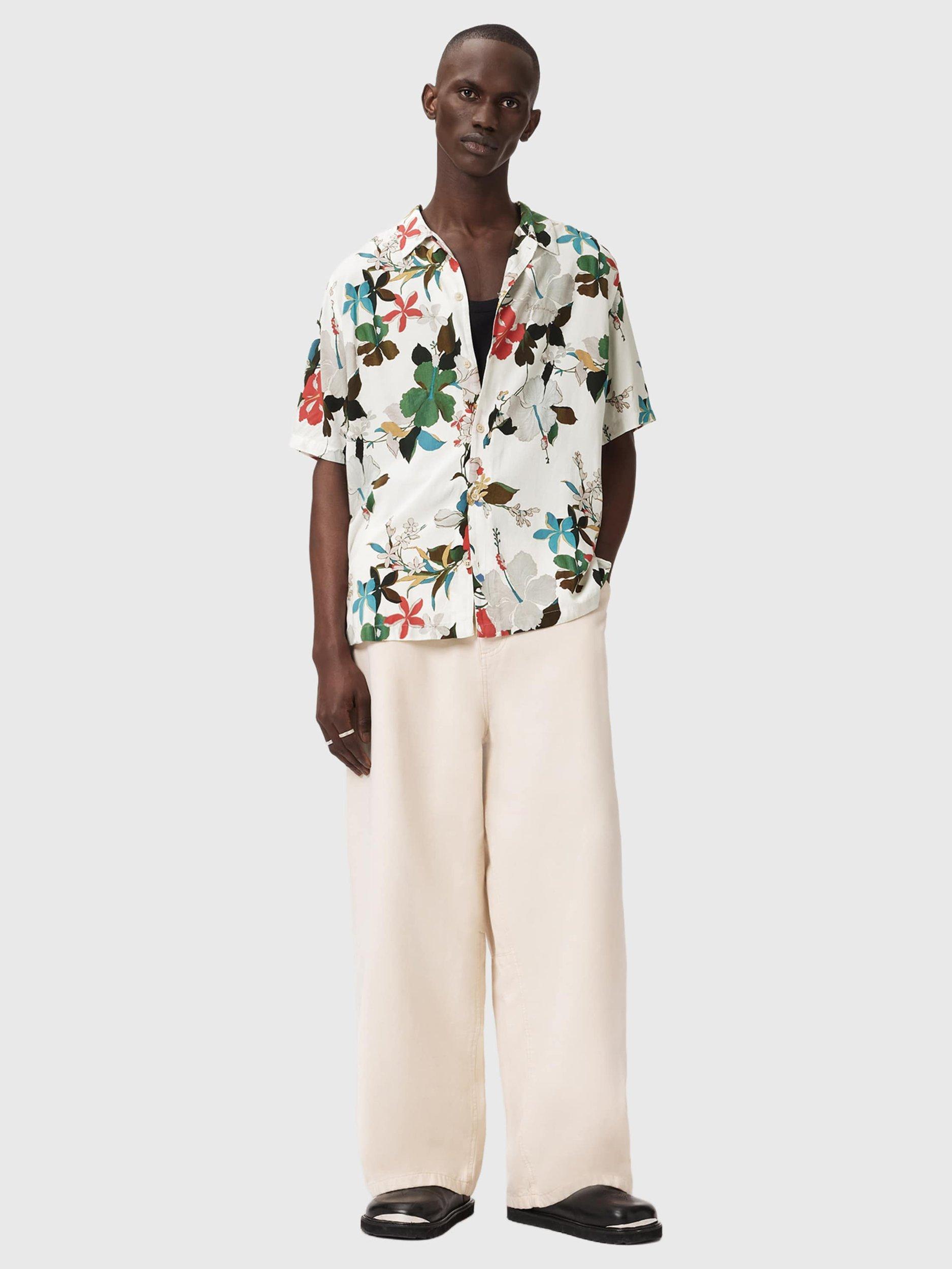 Product image 3 of 7, which shows AllSaints Viscose Regular Fit Floral Shirt