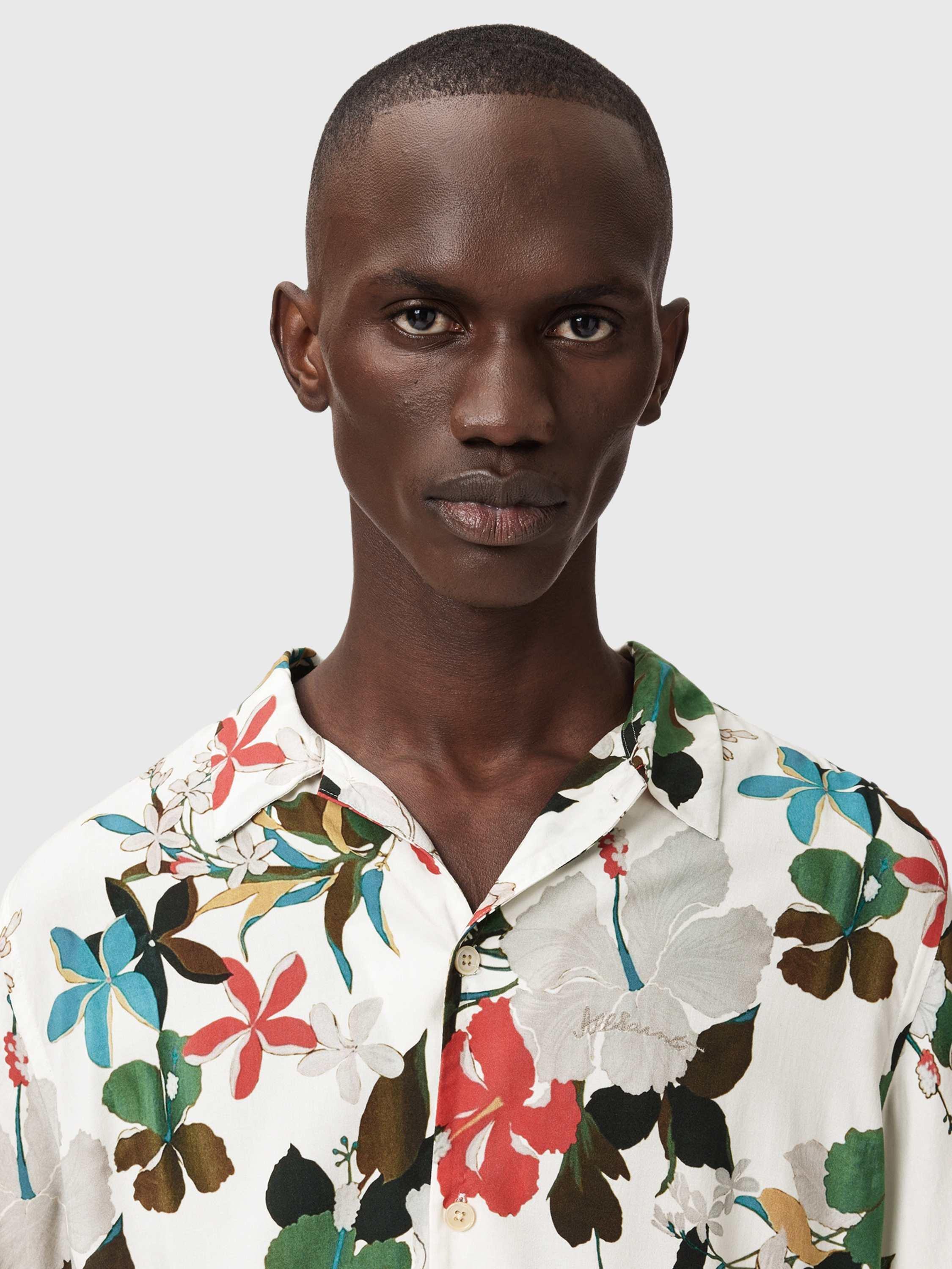 Product image 6 of 7, which shows AllSaints Viscose Regular Fit Floral Shirt