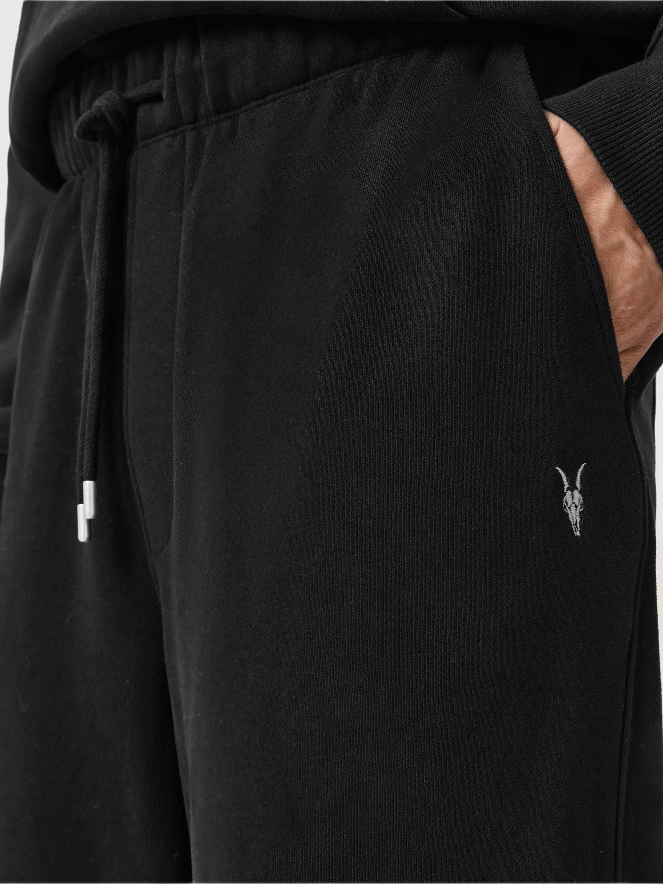 Product image 4 of 7, which shows AllSaints Asher Cotton Joggers, Jet Black, L