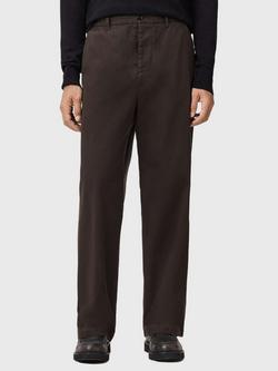 AllSaints Juku Organic Cotton Straight Chinos, Trail Brown