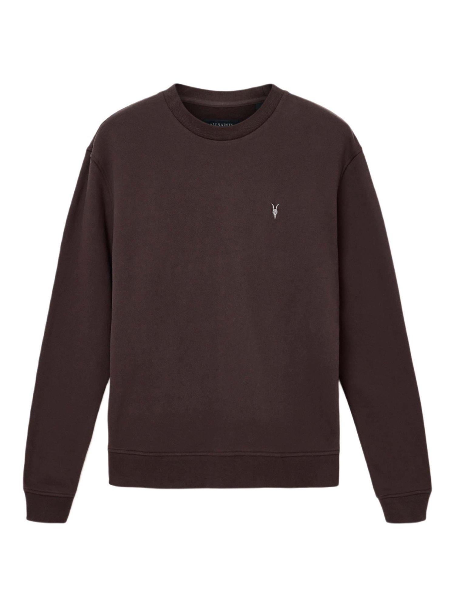 Product image 4 of 6, which shows AllSaints Asher Organic Cotton Crew Neck Sweatshirt, Brown, L