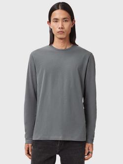 AllSaints Brace Cotton Long Sleeve Crew Neck T-Shirt, Grey