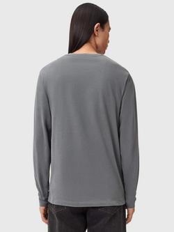 AllSaints Brace Cotton Long Sleeve Crew Neck T-Shirt - view 2, Grey