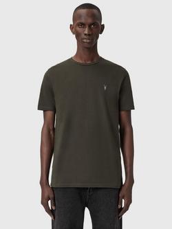 AllSaints Brace Organic Cotton Short Sleeve Crew Neck T-Shirt, Pack of 3, Black/Multi