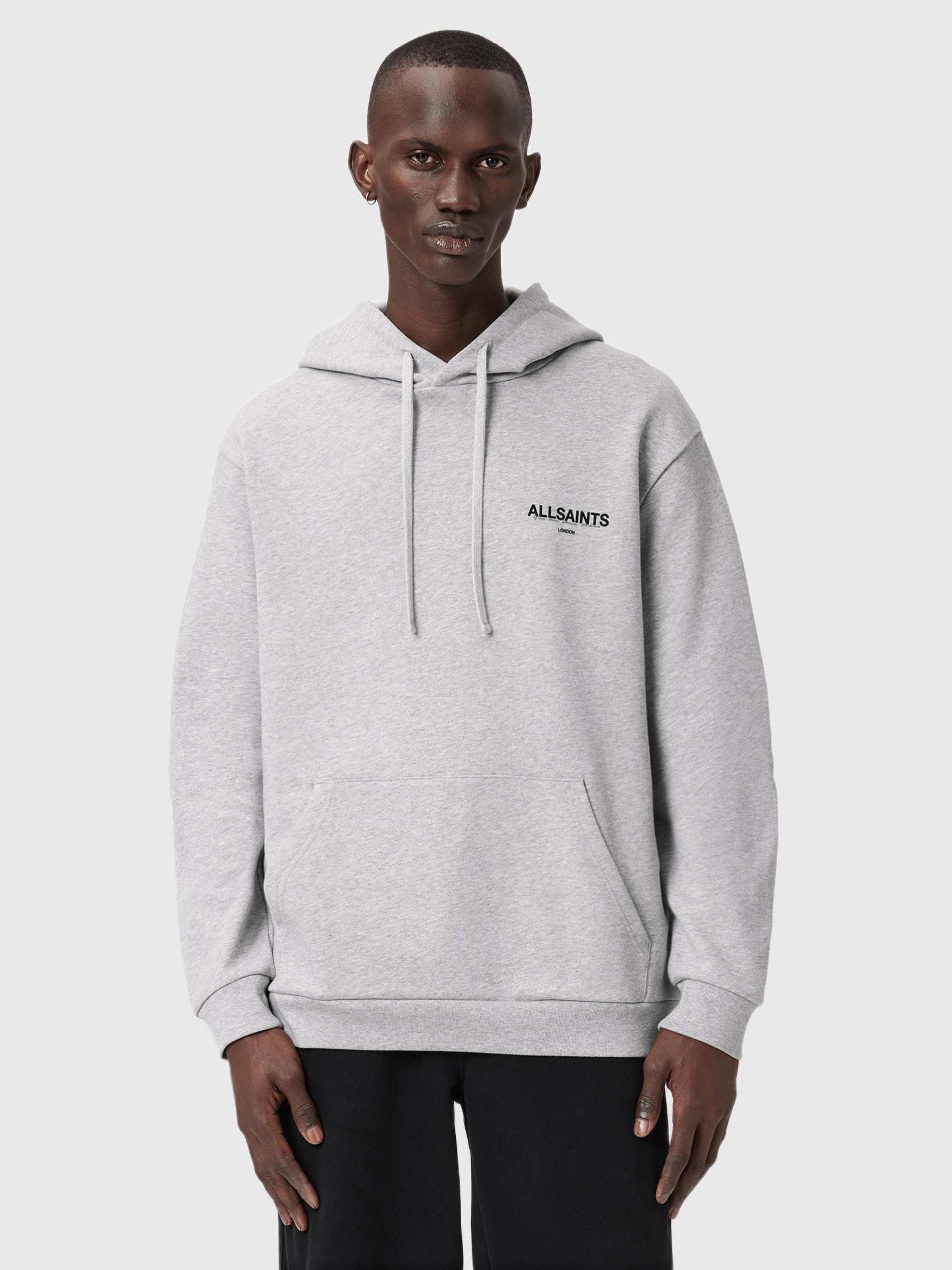 Product image 1 of 11, which shows AllSaints Halcyon Relaxed Fit Hoodie, Grey, L
