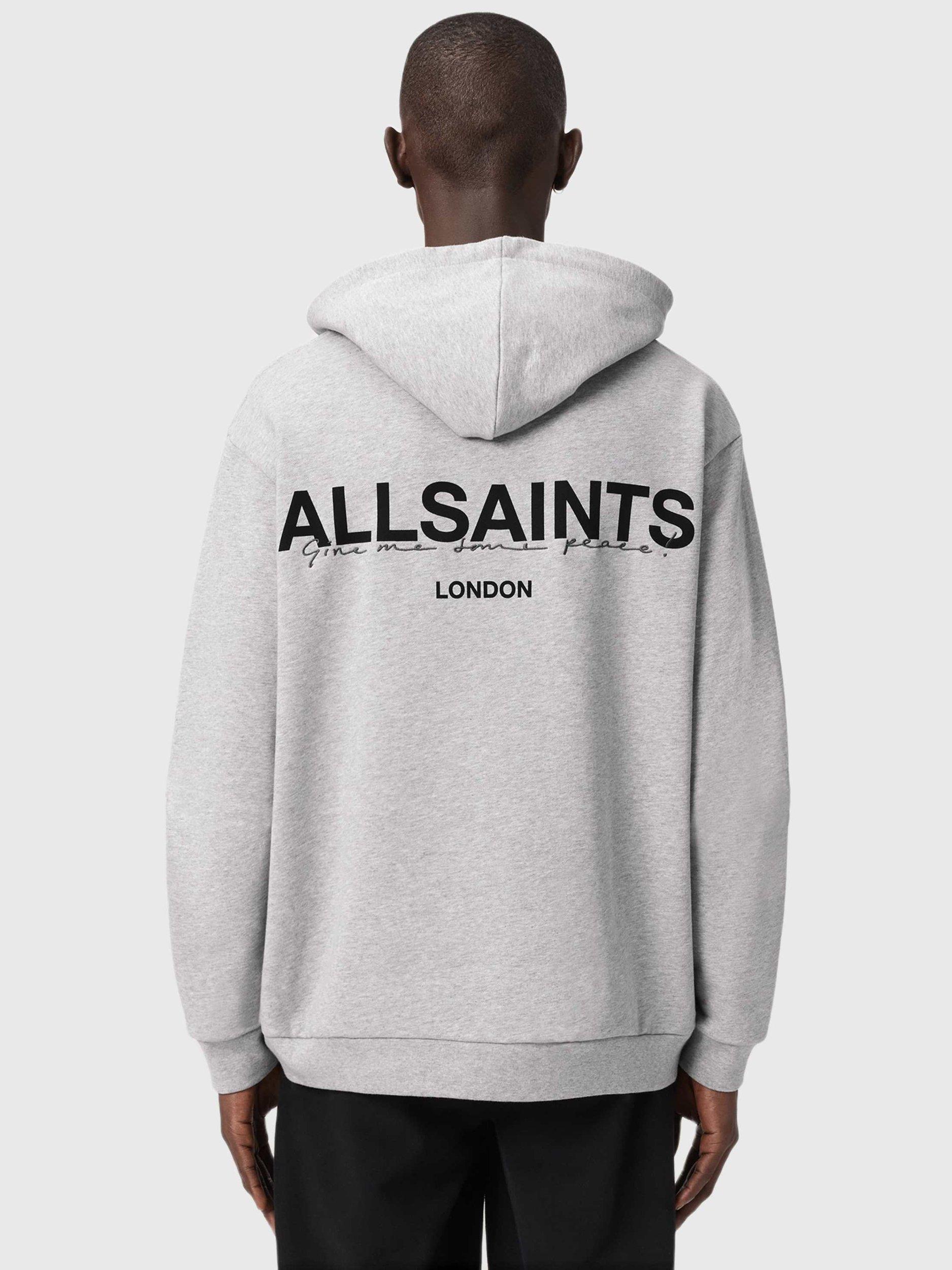 Product image 2 of 11, which shows AllSaints Halcyon Relaxed Fit Hoodie, Grey, L