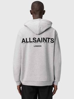 AllSaints Halcyon Relaxed Fit Hoodie, Grey - view 2, Grey