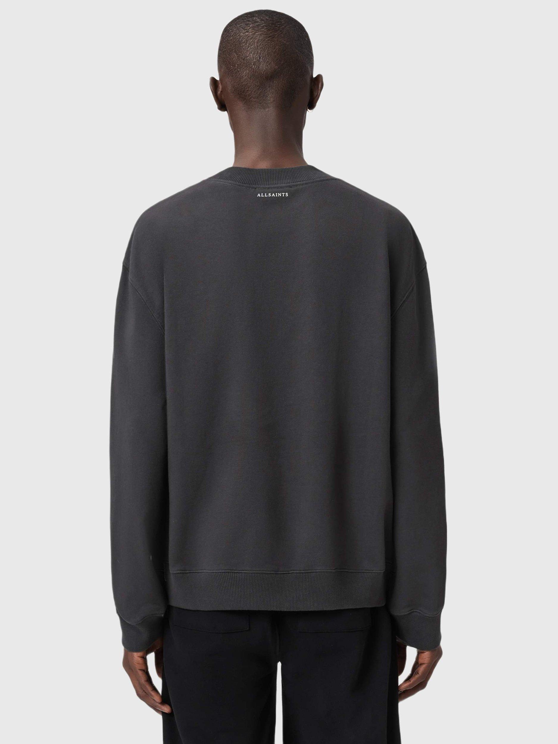 Product image 2 of 8, which shows AllSaints Icon Cotton Crew Neck Top, Washed Black, L