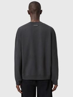 AllSaints Icon Cotton Crew Neck Top, Washed Black - view 2, Washed Black