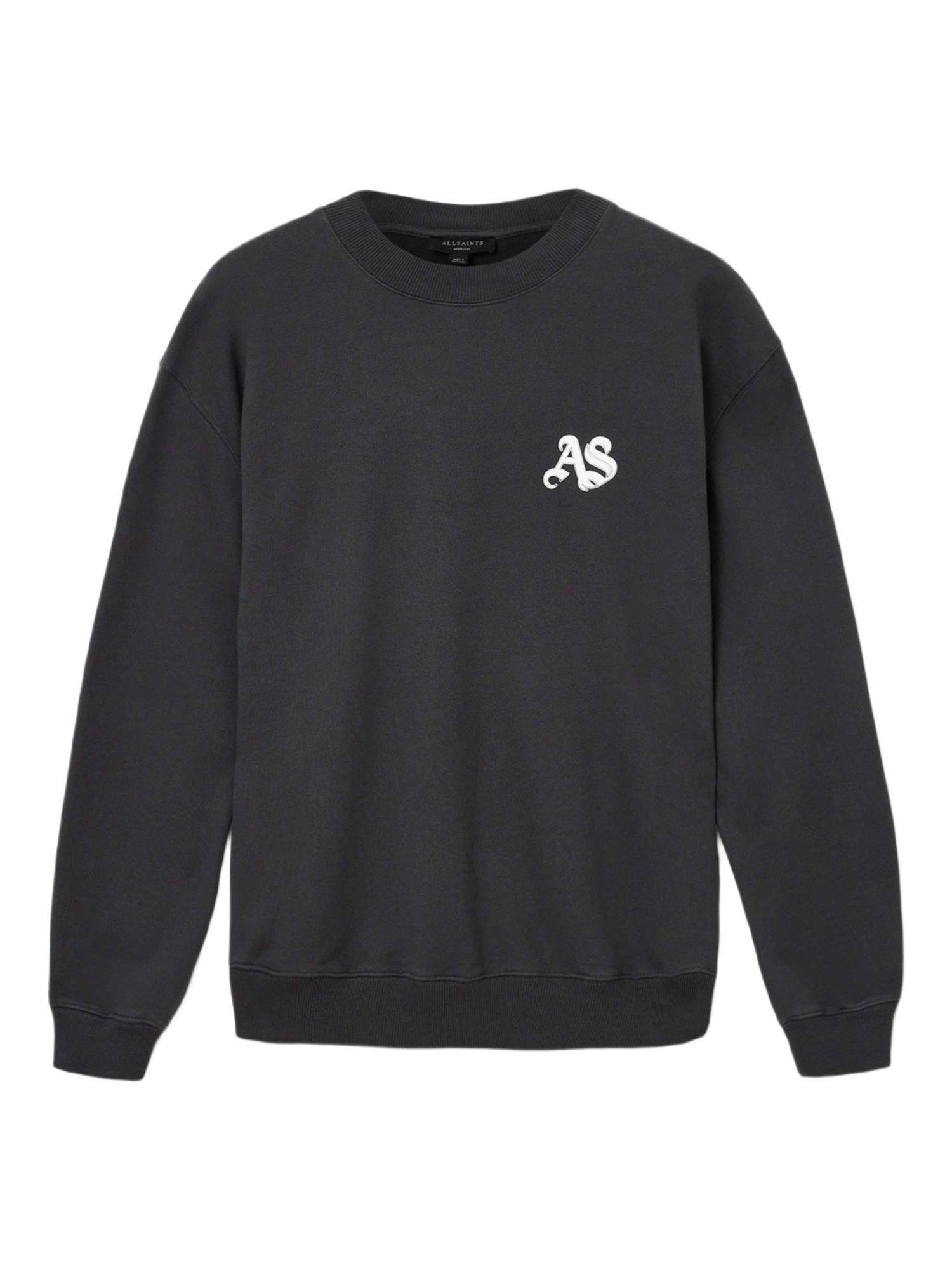 Product image 4 of 8, which shows AllSaints Icon Cotton Crew Neck Top, Washed Black, L