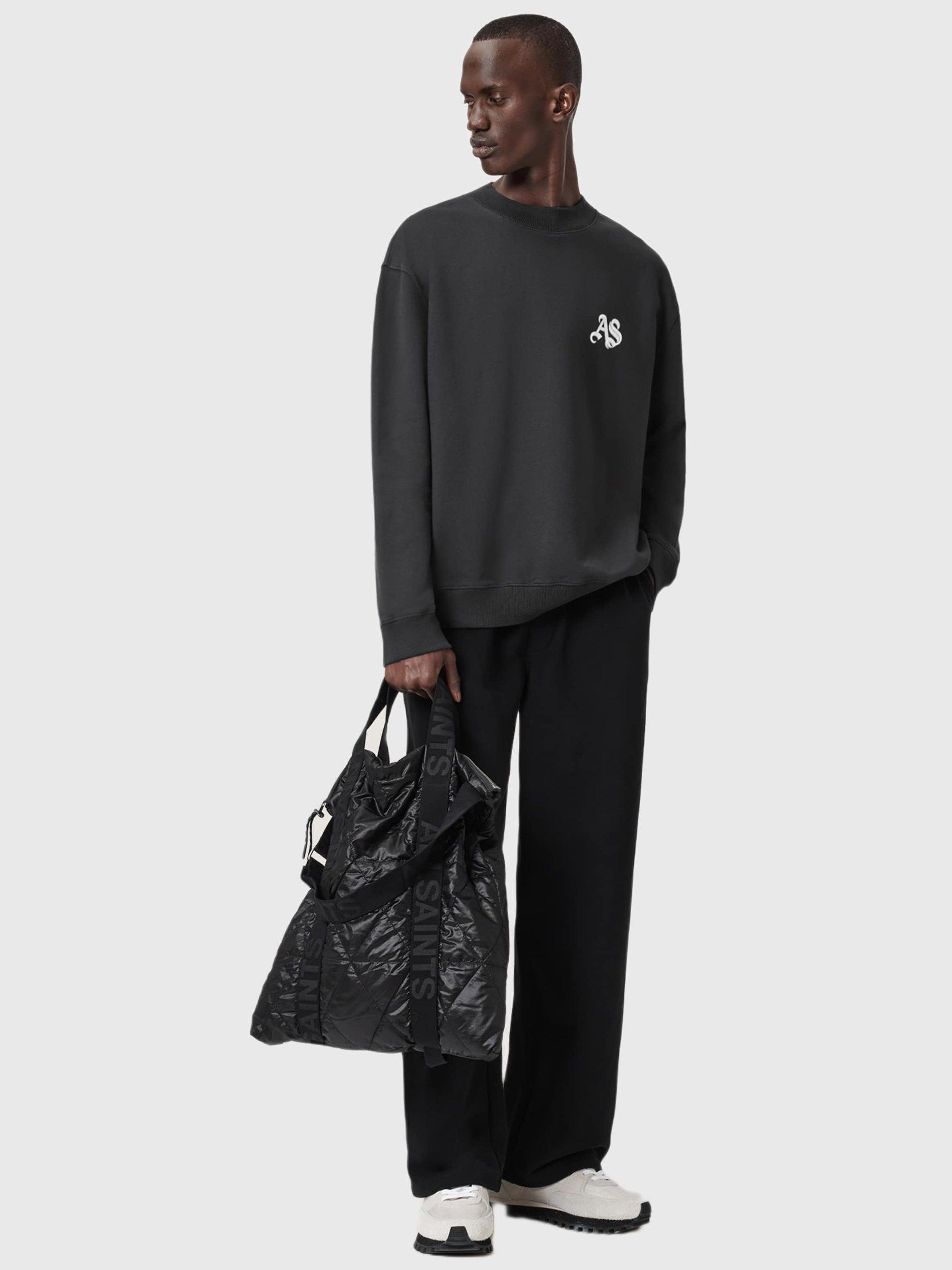 Product image 7 of 8, which shows AllSaints Icon Cotton Crew Neck Top, Washed Black, L