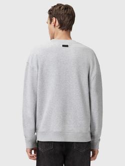 AllSaints Milo Organic Cotton Crew Neck Sweatshirt - view 2, Grey Mid