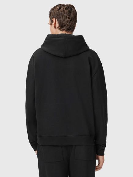 AllSaints Milo Organic Cotton Hoodie - view 2, Black