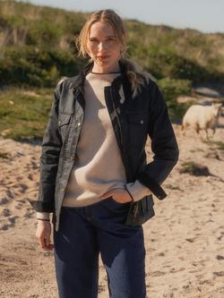 Celtic & Co. Belted Waxed Jacket, Black - view 2, Black