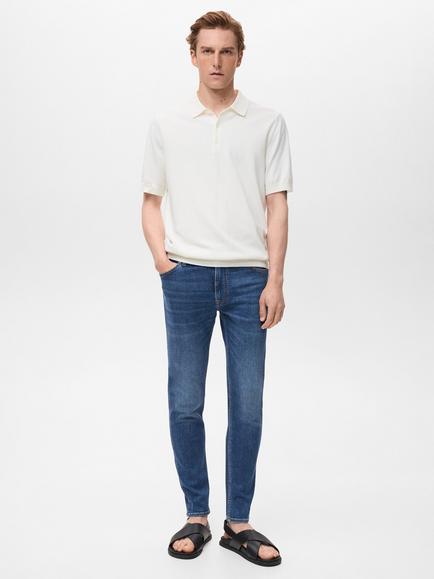 Mango Jude Cotton Blend Skinny Jeans - view 2, Navy