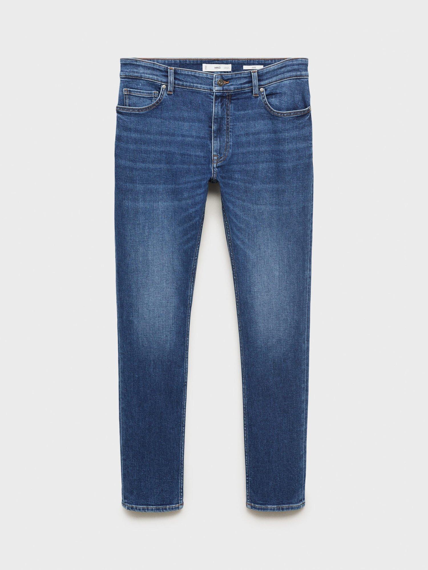 Product image 3 of 8, which shows Mango Jude Cotton Blend Skinny Jeans, Navy, 29