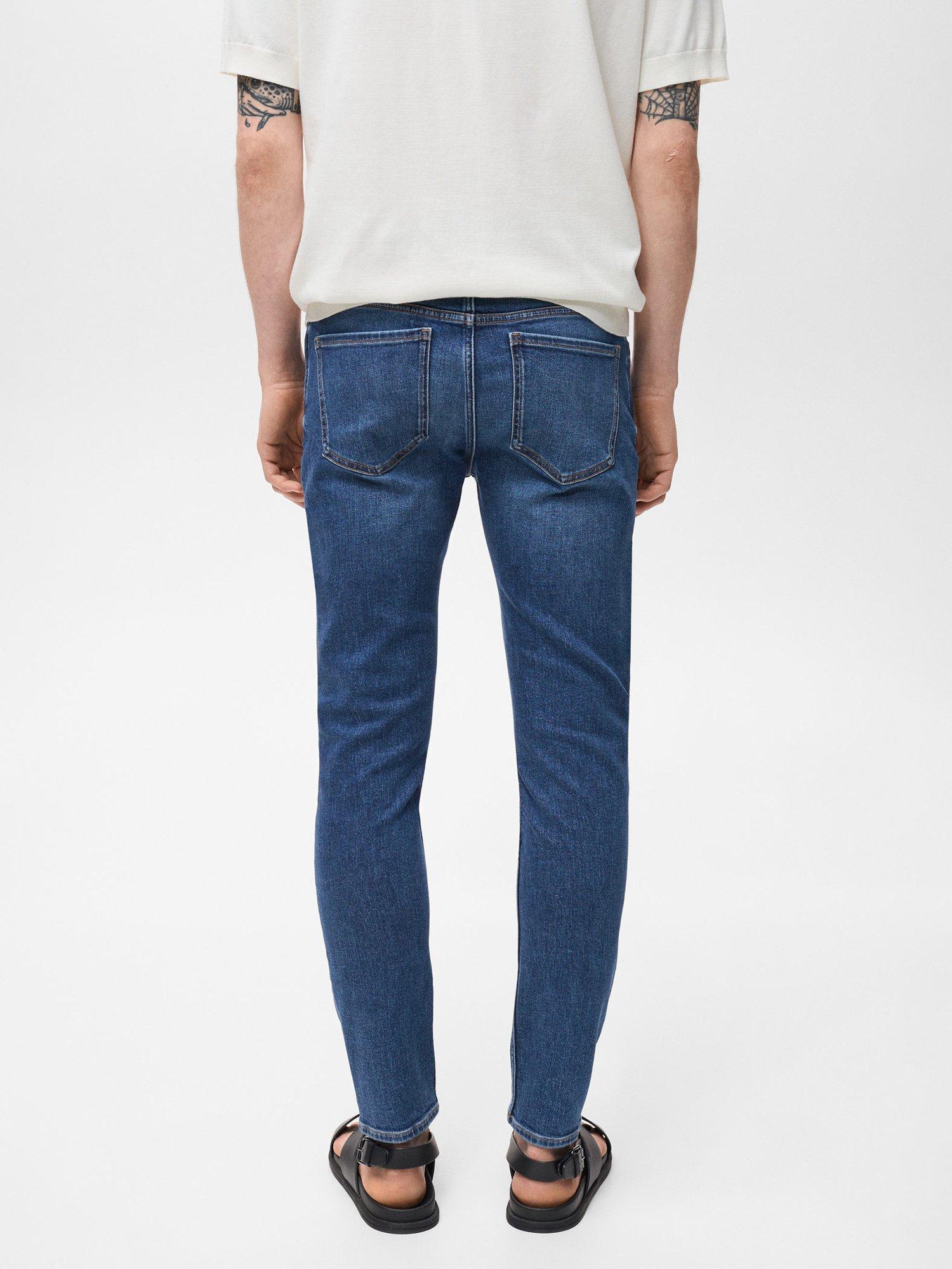 Product image 4 of 8, which shows Mango Jude Cotton Blend Skinny Jeans, Navy, 29